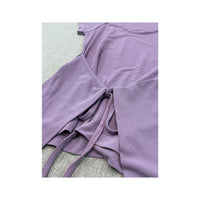 Sonia Fortuna Lavender Tie Front T-shirt (Repriced)