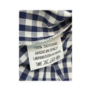 Blue e gcs Vintage Navy White Gingham Cotton Sleeveless Blouse