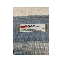 GAS Studded Button Front Denim Mini Skirt