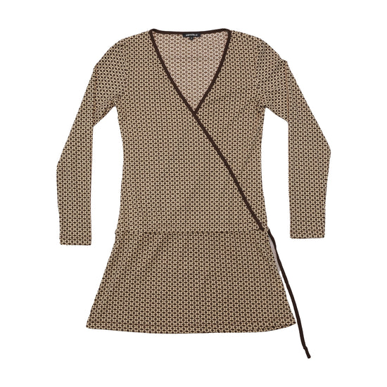 Kenvelo Geometric Print Wrap Dress