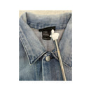 Diesel Distressed Light Wash Button-Up Denim Jacket