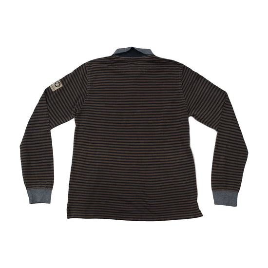 Murphy &amp; Nye Vintage Striped Cotton Long Sleeve Polo Shirt