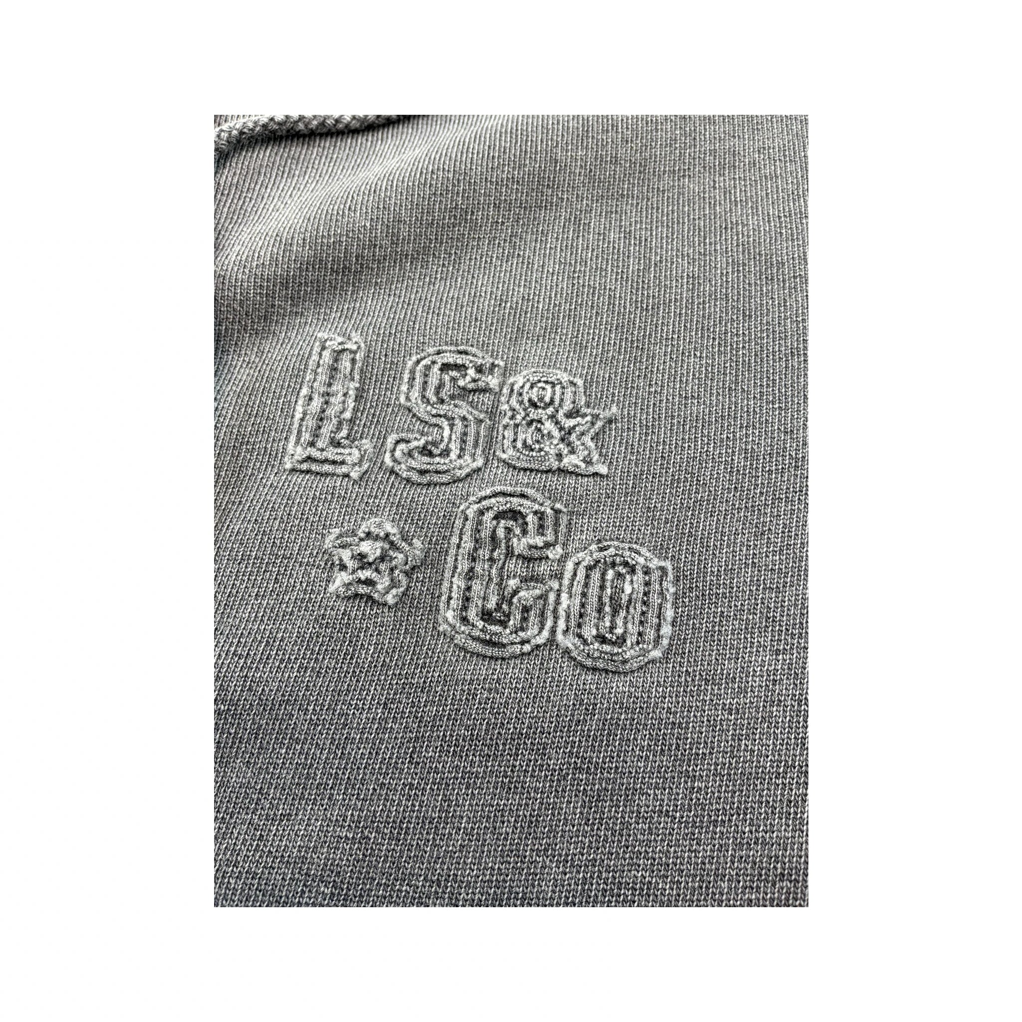 Levi's Washed Gray Zip Up Hooded Fleece