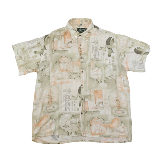 Camisa UniversO com estampado abstrato de Paisagem
