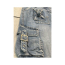 Blue Collection Distressed Cargo Flare Jeans (Repriced)
