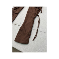 Americo Tavar Brown Lace-Up Cargo Pants