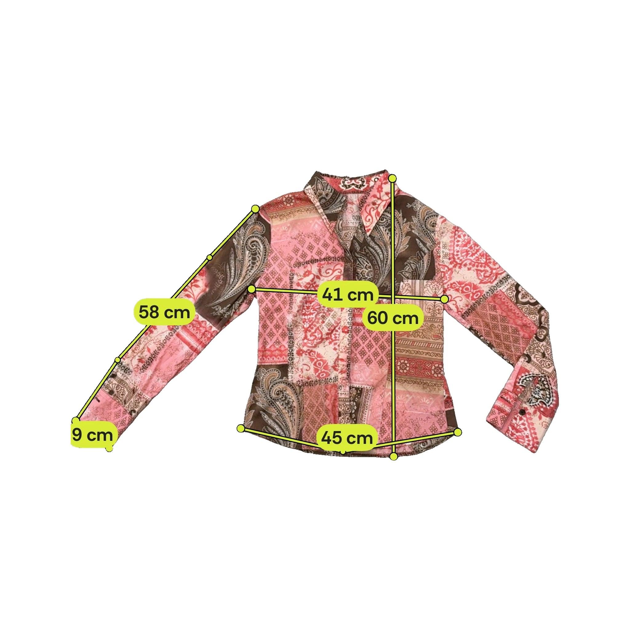 Patchwork Paisley Cotton Button Up Shirt