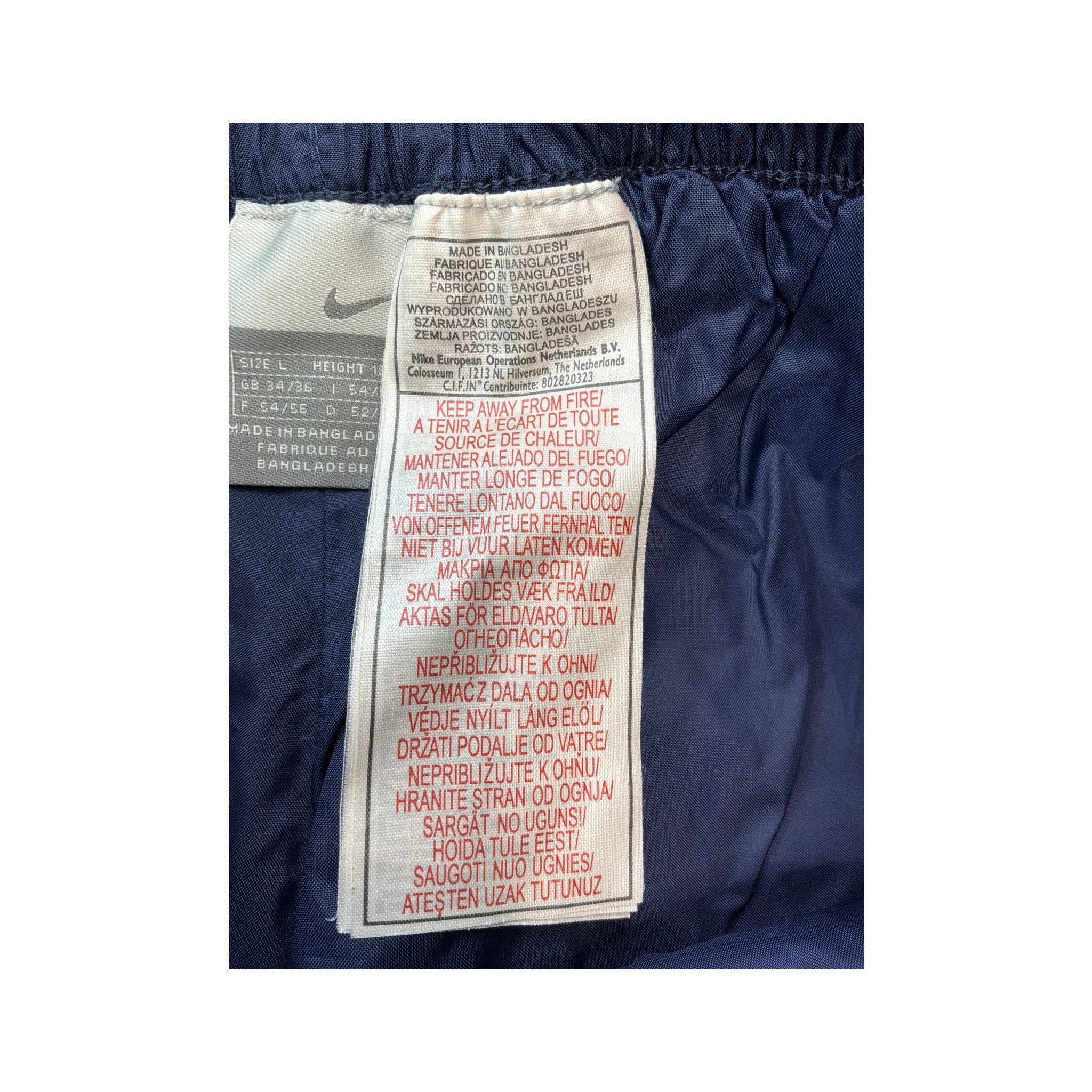 Nike Navy Colorblock Nylon Athletic Shorts