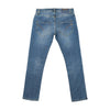 Mid-Wash Slim Straight Jeans