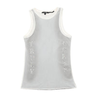Guess by Marciano Rhinestone Logo Mesh Tank Top