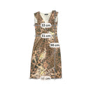 Roccobarocco Leopard Print Ruched V-Neck Dress
