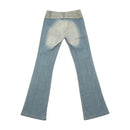 Mitequi Distressed Panel Flare Jeans