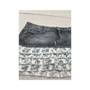 Guess Y2K Floral Ruffle Denim Mini Skirt