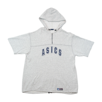 Polar com capuz ASICS vintage de Manga curta com Meio Fecho