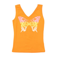 Fishbone Butterfly Graphic Cotton Tank Top