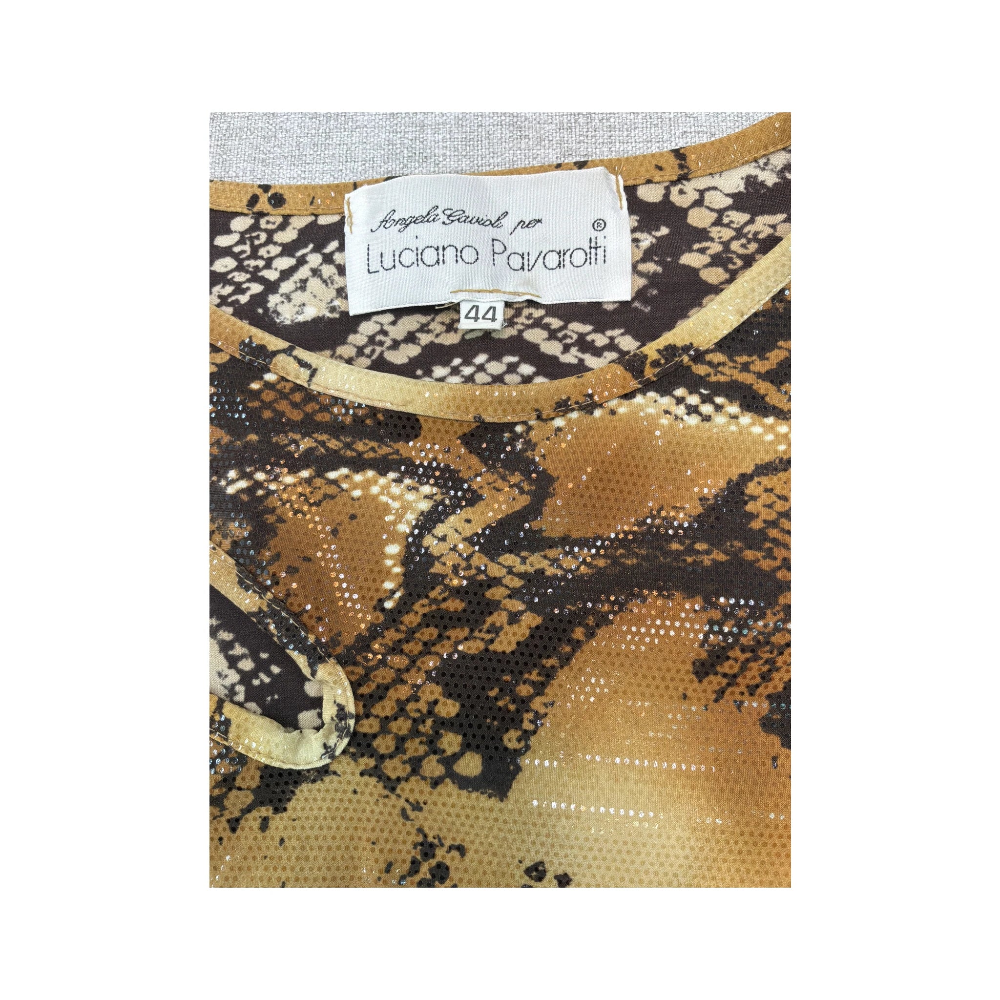 Luciano Pavarotti Snake Print Sleeveless Bodycon Dress