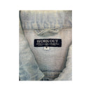 WORK OUT Vintage Light Wash Cotton Denim Trucker Jacket