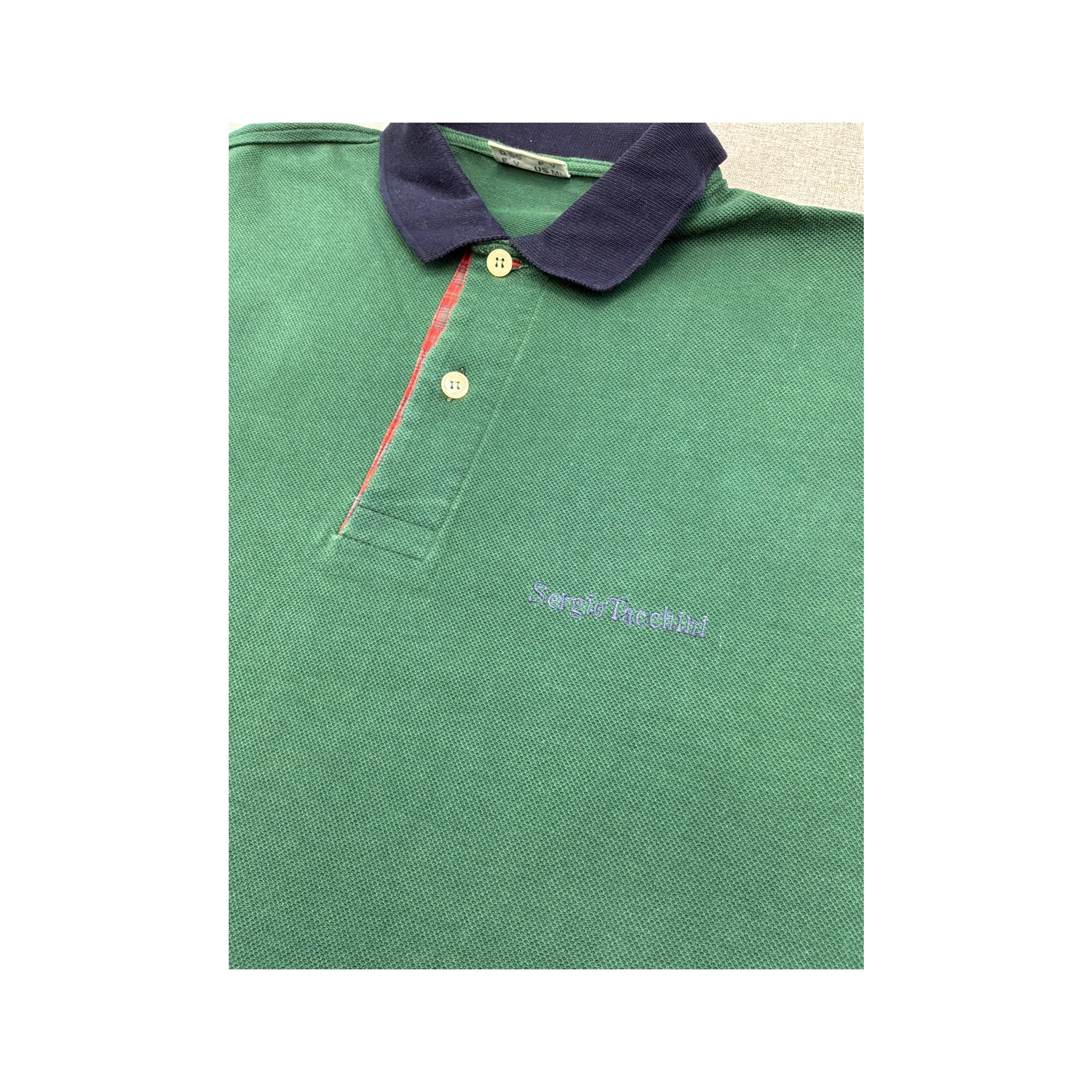 Sergio Tacchini Green Cotton Pique Polo Shirt