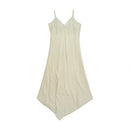 Mezzo Linen Slip Dress with Lace Trim