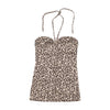 Tally Weijl Leopard Print Ruched Halter Blouse