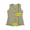 Fecon Linen Blend Sleeveless Tailored Jacket
