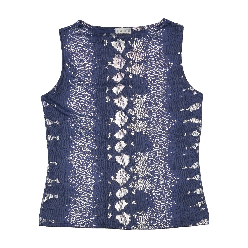 Clockhouse Snakeskin Print Sleeveless Tank Top