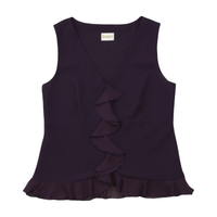 Blusa Roman Originals com decote em V e Folhos em Cascata