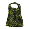 Top de alças Halter com estampado abstrato e Glitter