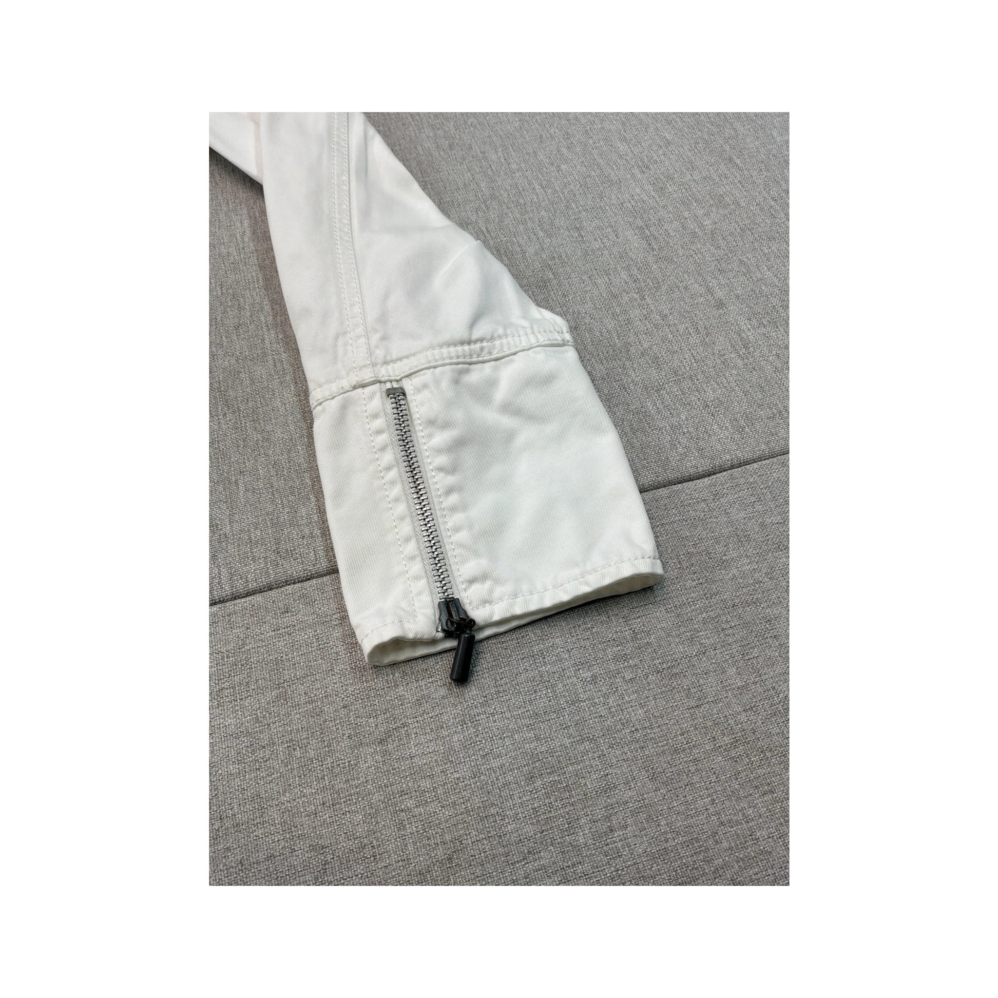Armani Jeans White Zip Up Utility Jacket