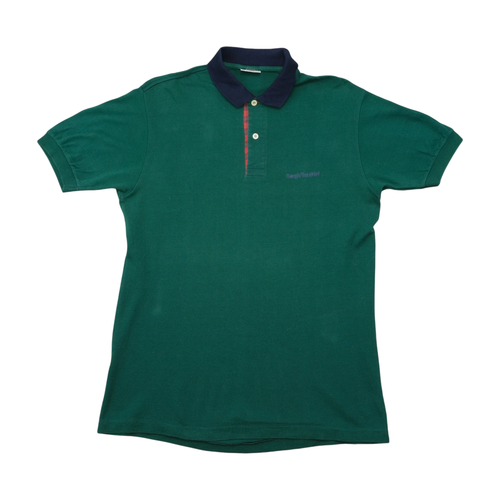 Polo Sergio Tacchini em piqué de algodão verde