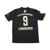 adidas FC Bayern Munchen Lewandowski 9 Black Gold Soccer Jersey T-shirt