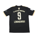 adidas FC Bayern Munchen Lewandowski 9 Black Gold Soccer Jersey T-shirt