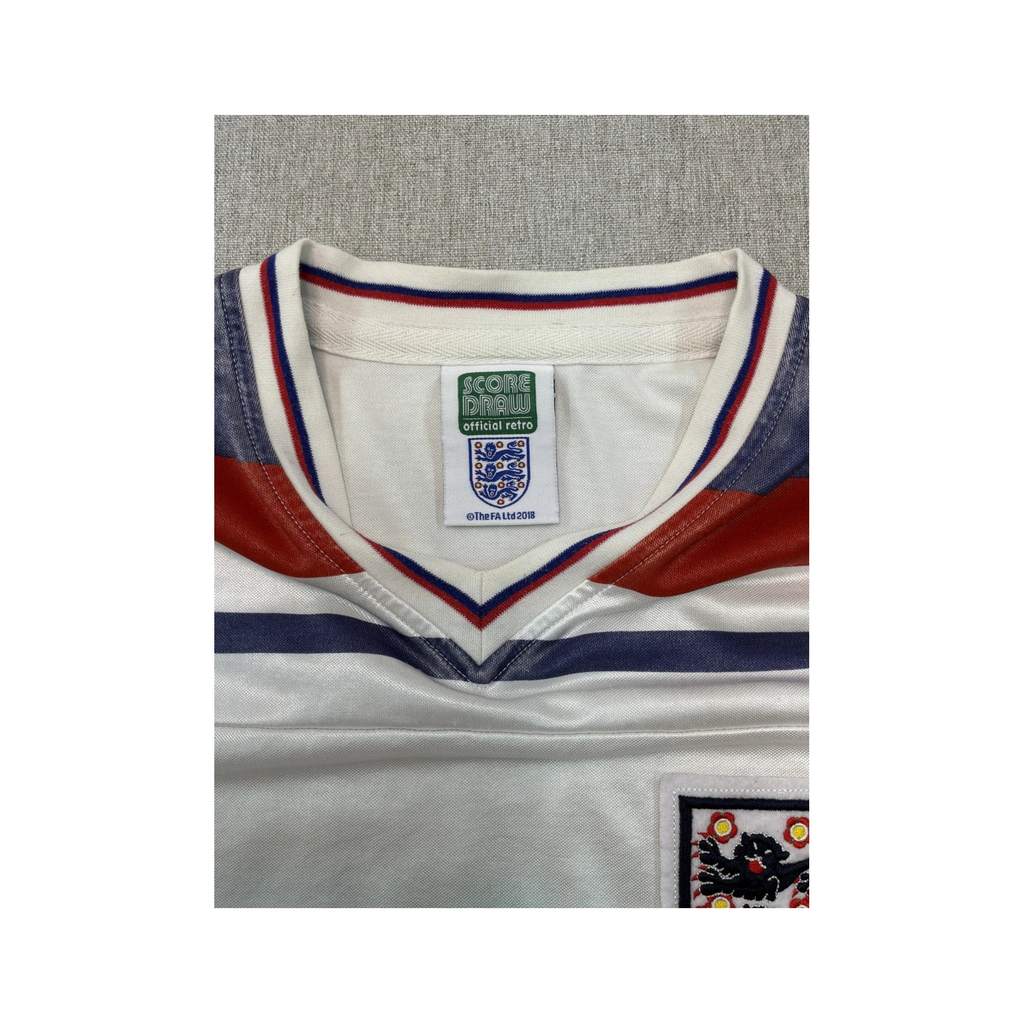 Score Retro Striped V-Neck Graphic Chest Pocket T-shirt