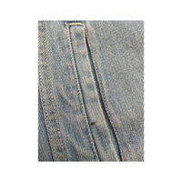 WORK OUT Vintage Light Wash Cotton Denim Trucker Jacket