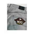 Armani Jeans Comfort Fit Gray Denim Jeans with HOG Eagle Back Patch