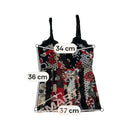 Floral & Polka Dot Lace-Trim Mesh Camisole Top
