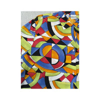 United Colors of Benetton Multicolor Geometric Print Short Sleeve Button Up Shirt
