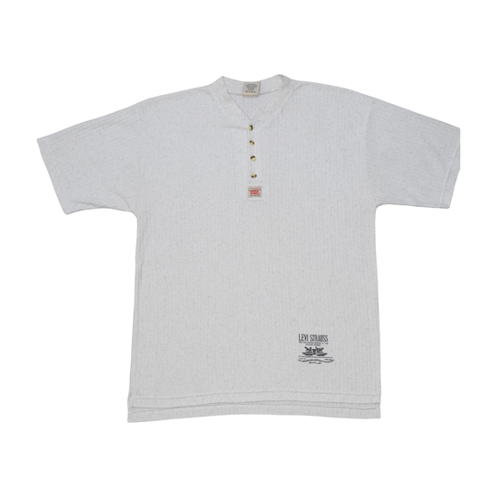 Levi Strauss Cotton Fleck Knit Henley T-Shirt