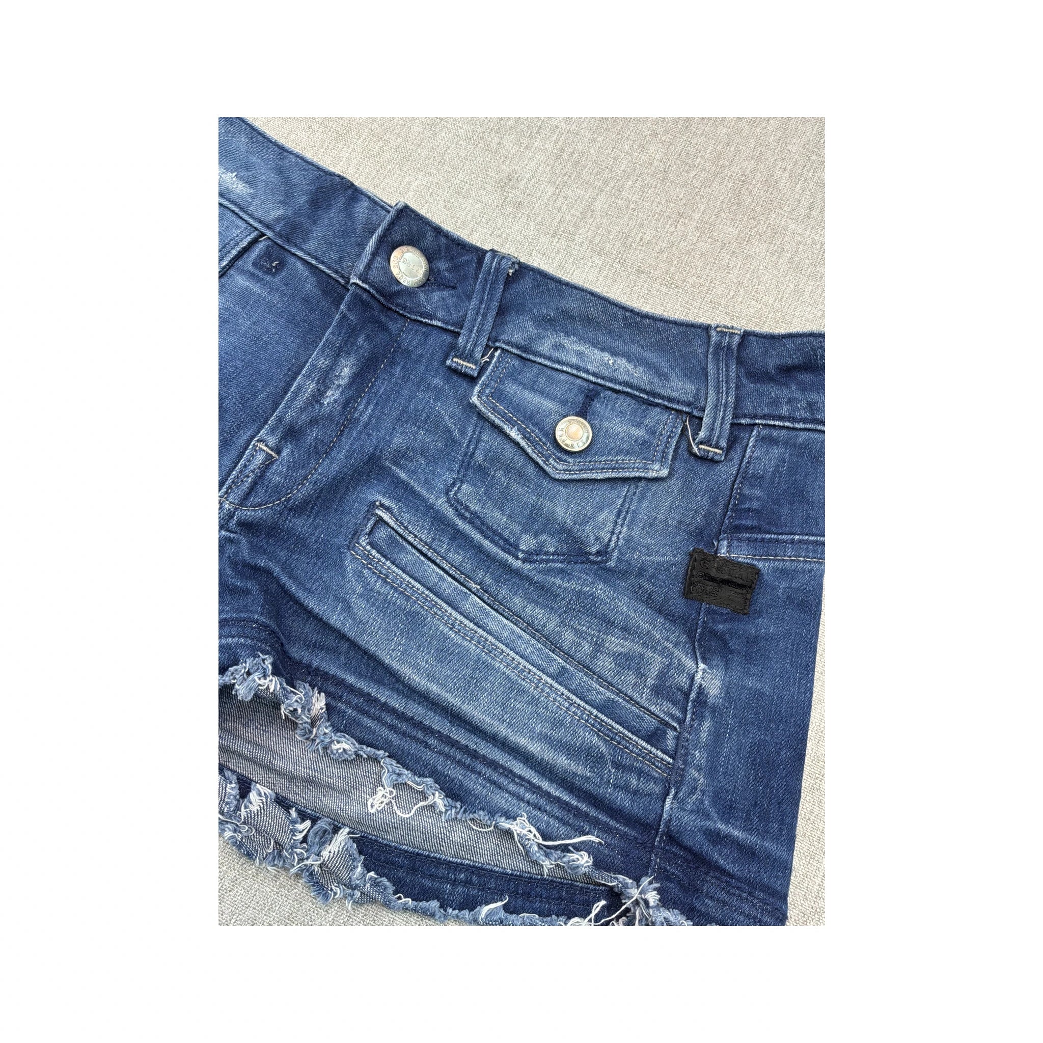 G-Star Raw Distressed Denim Shorts