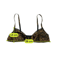 Valentino Brown Floral Silk Bralette Tank Top