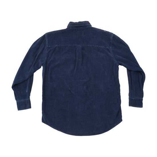 Jeffrey Banks Vintage Navy Cotton Corduroy Button-Up Shirt