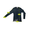 Lee Black Rib Knit Cotton Long Sleeve Shirt