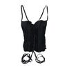 Miss Sixty Flocked Lace Up Corset Tank Top