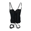 Miss Sixty Flocked Lace Up Corset Tank Top
