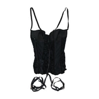 Miss Sixty Flocked Lace Up Corset Tank Top