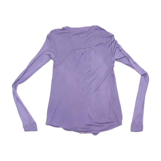 Miss Sixty Purple Draped Hooded Long Sleeve Top