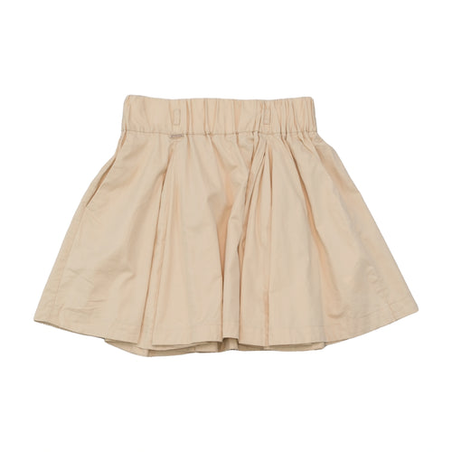 Miss Sixty Beige Cotton Pleated Mini Skirt