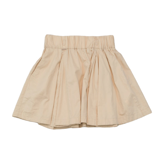 Miss Sixty Beige Cotton Pleated Mini Skirt