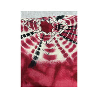 Saia Cruzada vintage rosa Tie-Dye com Franjas