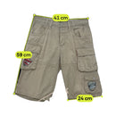 Junks Beige Cotton Cargo Shorts with Logo Patch Details